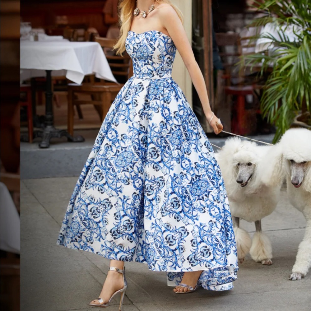 Strapless prom dress